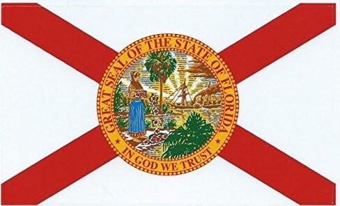 StickerTalk Florida Flag Vinyl Sticker, 5 inches by 3 inches in Kuwait