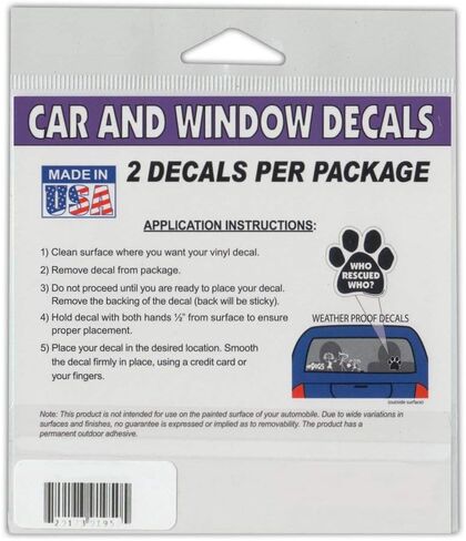 Crazy Novelty Guy Window Decals, 2-Pack, My Best Friend is A Bitch Dog Paw, 4.5" x 4.25" Vinyl Stickers in Kuwait