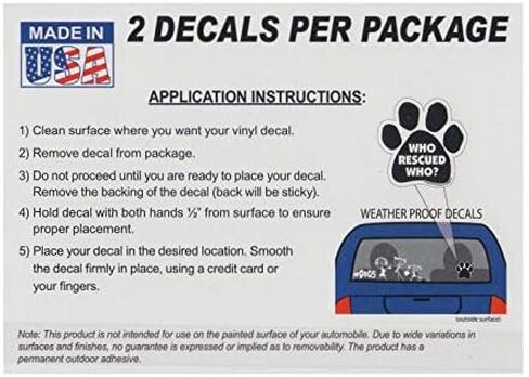 Crazy Novelty Guy Window Decals, 2-Pack, My Best Friend is A Bitch Dog Paw, 4.5" x 4.25" Vinyl Stickers in Kuwait