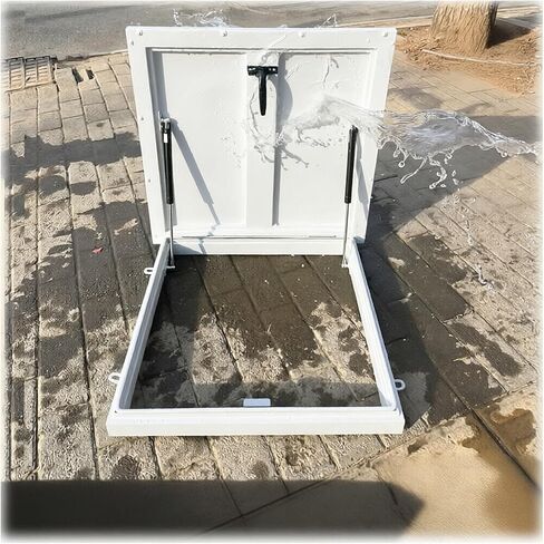 40x40in Open Roof Hatch Door - Durable Galvanized/Aluminum Steel Plate for Roof Maintenance - Ideal for Warehouses & Shopping Malls (Gray, 20-40in Options) in Kuwait