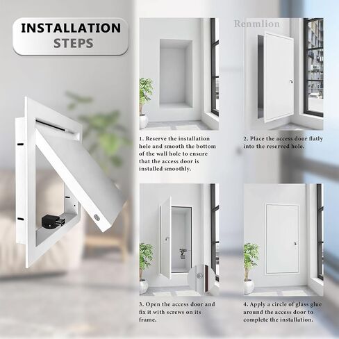 Access Panel, White Aluminum Alloy Service Door, Concealed Plumbing Inspection Door, Metal Access Door for Electrical, Duct, Valve - 34"x40" (86x102cm) in Kuwait