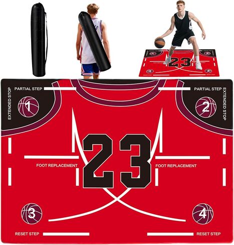 Portable Basketball Footwork Training Mat, Basketball Training Equipment, Agility Footstep Training Mat, Durable Non-Slip Basketball Footwork Training Equipment for All Ages to Improve Speed, Strength and Coordination in Kuwait