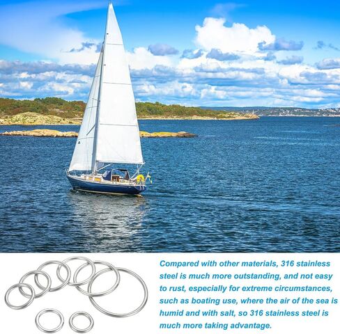PATIKIL Metal Rings Stainless Steel Rings Marine Grade Multi-Purpose O Ring Welded Round Ring for Macrame in Kuwait