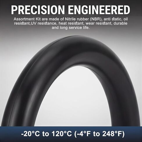5 Pcs AS-169 O-Rings, 7-1/2" ID x 7-11/16" OD x 3/32" Width, 70A Hardness, Black Buna-N Rubber Seals for Faucets, Appliances, Automotive DIY & Home Repair Projects in Kuwait