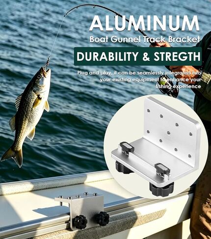 Yoursme 90° Boat Gunnel Track System Bracket for Versatrack, Lund Sport & Ranger Track, Aluminum Quick-Release Base for Cannon, Scotty & RAM Mounts in Kuwait