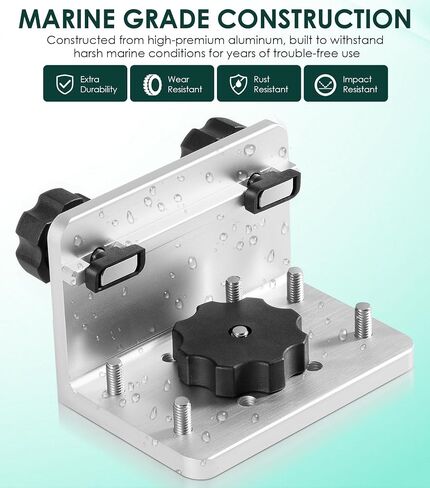 Yoursme 90° Boat Gunnel Track System Bracket for Versatrack, Lund Sport & Ranger Track, Aluminum Quick-Release Base for Cannon, Scotty & RAM Mounts in Kuwait