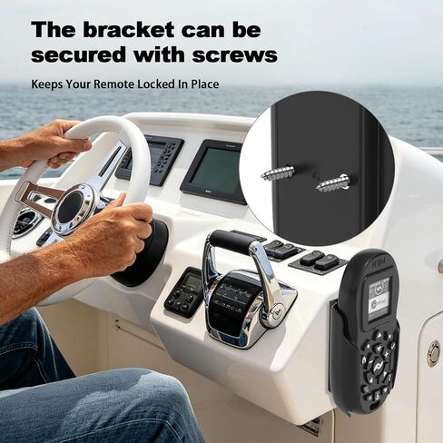 حامل جهاز تحكم عن بعد متوافق مع جهاز التحكم عن بعد Minn Kota i-Pilot Bluetooth | حامل جهاز التحكم عن بعد لمحرك التصيد مع شريط VHB، صامولة 1/4 بوصة، قفل آمن، وصول سريع للانزلاق in Kuwait