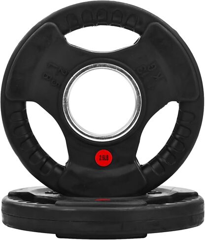 Olympic Cast Iron 2-Inch Weight Plate for Strength Training & Weightlifting, Rubber Coate Style, 2.5lbs Pair in Kuwait