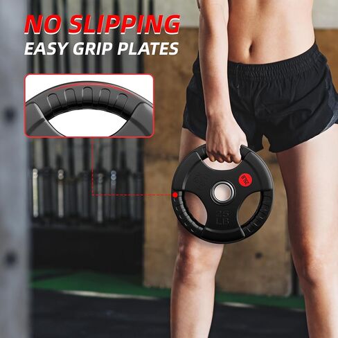 Olympic Cast Iron 2-Inch Weight Plate for Strength Training & Weightlifting, Rubber Coate Style, 2.5lbs Pair in Kuwait