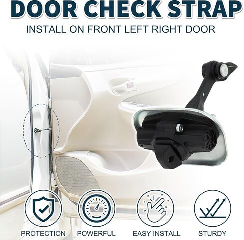 Door Check Hinge Strap Stopper Arm Fit for Chevrolet HHR 2006-2011 Front Door Check Strap Stopper Limiter 25800726 Rear Back Door Check Strap in Kuwait