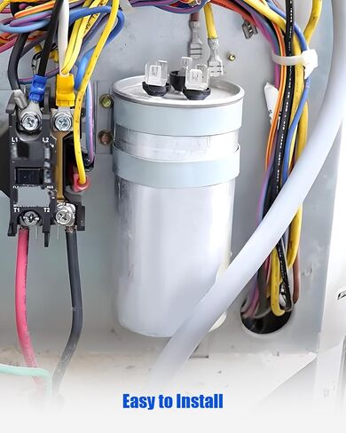97F9987 مكثف مزدوج مستدير 50 ​​+ 7.5μF MFD 440 VAC 50/60 هرتز، استبدل C45075R in Saudi Arabia