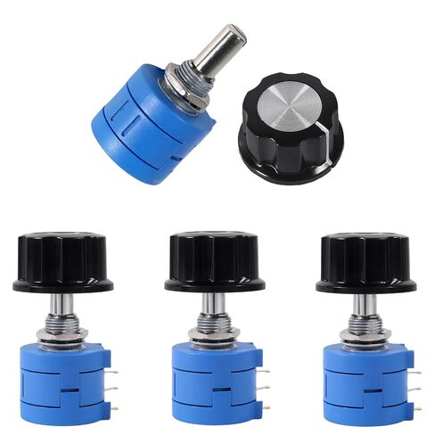 3pcs 3590S Rotary Potentiometer 10k ohm Potentiometer 10-Turn Wire Wound Precision, Precision Multi Turn Wirewound Potentiometer+3pcs A03 knob in Kuwait
