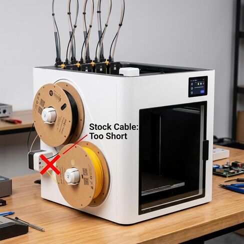 Feeding Extension Cable Module for Snapmaker-U1: Replacement Parts Feeder Wire with Detection Sensor Move the Feeders Everywhere Make the Print Running on the Dryer Box in Kuwait