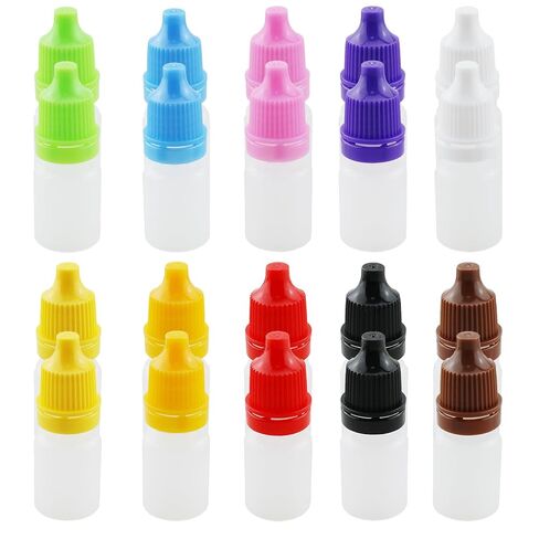 TAODAN 20PCS 5ml PE Plastic Squeeze Type Dropper Bottle with Screw Cap Suitable for Dispensing and Storing Liquids in Kuwait