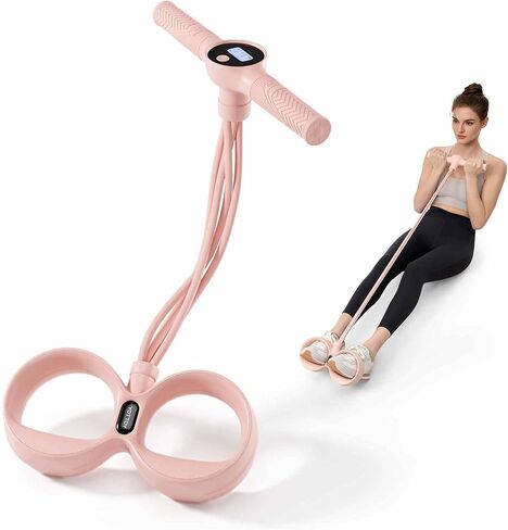 YOTTOY Smart Foot Pedal Puller with Digital Counter, Pedal Puller Resistance Band System with Handles for Full Body Stretching Yoga Home Workout in Kuwait