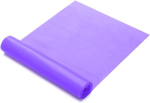 Latex Resistance Bands for Yoga & Fitness, High Elastic Anti Break Stretch Bands, Full Body Workout Bands for Home Gym, Purple, 59 * 5.9 * 0.01In in Kuwait