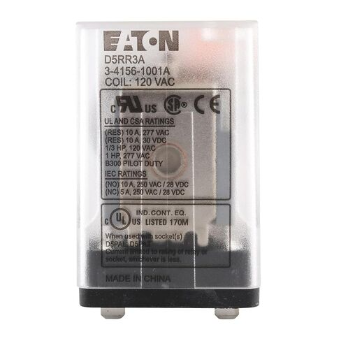 EATON D5RR3A Relay، D5 للأغراض العامة، 11 شفرة، اتصالات 3PDT، ملف 120 فولت تيار متردد in Kuwait