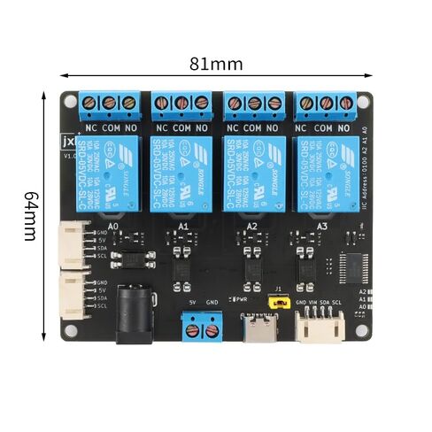 2Pcs 5V 4-Channel Relay Control Module XL9535-K2V5 IIC Expandable Relay Board Communication Optocoupler Isolation in Kuwait
