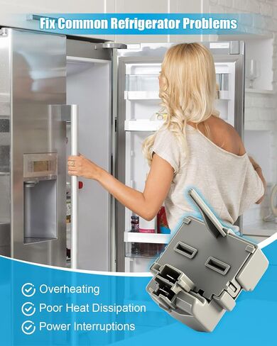 WR08X22874 Refrigerator Relay and Overload Kit Fit for GE Hotpoint | Replace 4454642 AP5970731 PS11701228, EAP11701228 in Kuwait