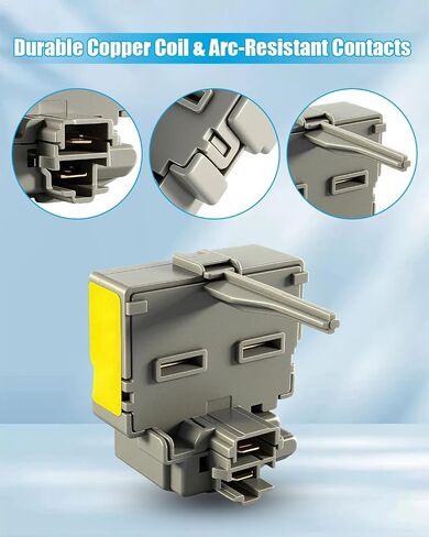 WR08X22874 Refrigerator Relay and Overload Kit Fit for GE Hotpoint | Replace 4454642 AP5970731 PS11701228, EAP11701228 in Kuwait