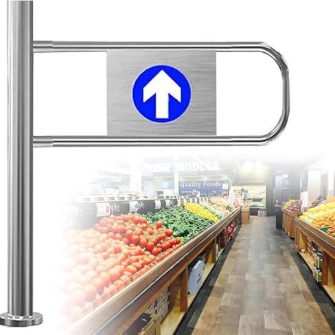 Automatic CNG Swing Gate - 50-100cm Pedestrian Access Door for Markets & Factories - Secure One-Way Entry with 90° Manual Opening - Reliable, Safe, Rebound Solution in Kuwait