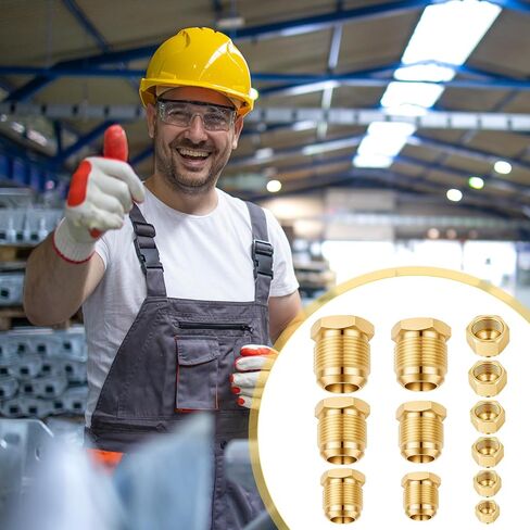 6 قطع من سدادات مضيئة من النحاس، SAE 45 درجة سدادات أنبوب مضيئة، 1/4 بوصة 5/16 بوصة 3/8 بوصة 1/2 بوصة 5/8 بوصة 3/4 بوصة أنبوب OD in Kuwait