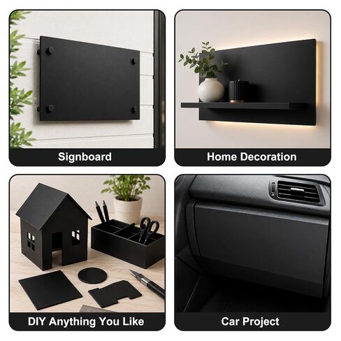 36 x 24 x 1/8 Inch ABS Plastic Sheets: Black Flexible & Moldable Thermoplastic Board, ABS Panels for DIY Crafts or Home Decor or 3D Art in Kuwait