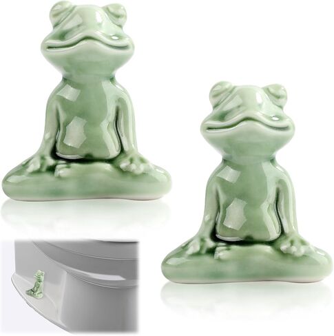 2pcs Ceramic Toilet Bolt Covers, Cute Cat Toilet Bolt Caps Decorative Accessory for Bathroom Decor, Easy to Install in Kuwait