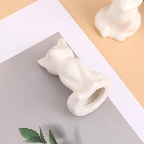 2pcs Ceramic Toilet Bolt Covers, Cute Cat Toilet Bolt Caps Decorative Accessory for Bathroom Decor, Easy to Install in Kuwait