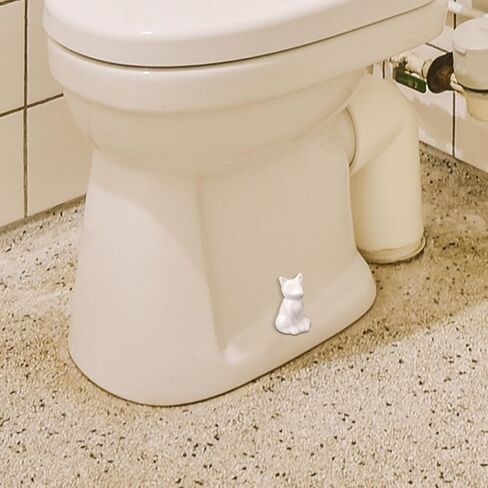 2pcs Ceramic Toilet Bolt Covers, Cute Cat Toilet Bolt Caps Decorative Accessory for Bathroom Decor, Easy to Install in Kuwait