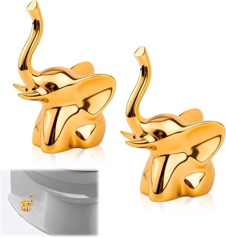 2pcs Ceramic Toilet Bolt Covers, Cute Cat Toilet Bolt Caps Decorative Accessory for Bathroom Decor, Easy to Install in Kuwait