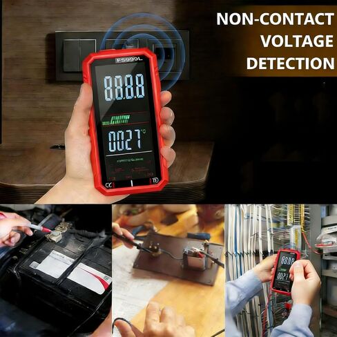 مقياس متعدد رقمي، مقياس متعدد FS999L، مقياس متعدد رقمي قابل لإعادة الشحن عبر USB - 6000 عدد، جهاز اختبار متعدد العرض الرقمي التلقائي للمشاكل الكهربائية المنزلية والصناعية in Kuwait