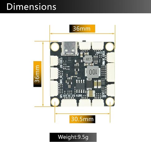 وحدة تحكم الطيران AERO SELFIE F405NC مع مكدس 60A 8 بت ESC 30x30: يدعم 2-6S LiPo، Dual IMU42688، Barometer/DPS310، لواجهة O3 O4 AIR المتوافقة مع Betaflight، INAV، Ardupilot لـ FPV وطائرات السباق بدون طيار in Kuwait