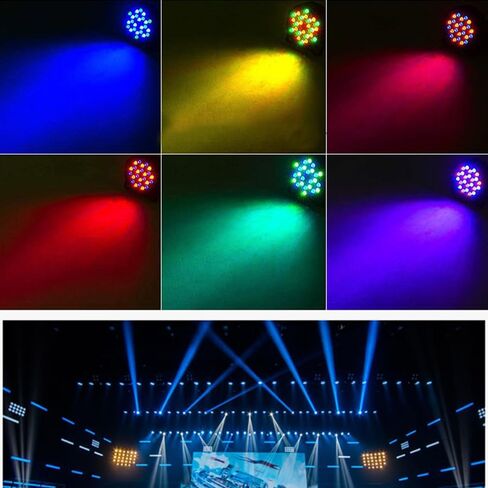 36W LED Par Light المرحلة الخفيفة حبالي RGB 36W مع التحكم الصوتي المنشط DJ حفل زفاف (2 حزم) in Kuwait