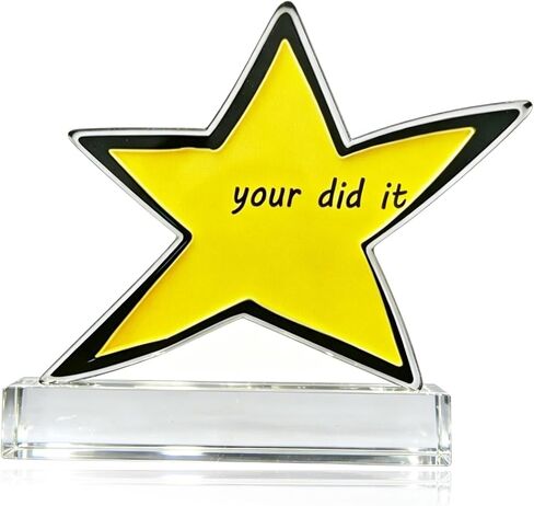 جائزة النجمة المتوجة المضحكة - جائزة You Did It Trophy Meme-Inspired Award، هدايا تخرج مضحكة لزملاء العمل، ديكور مكتب لطيف، هدية عيد ميلاد، هدية تشجيعية، هدايا مضحكة in Kuwait