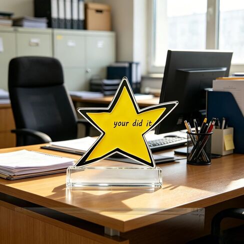 جائزة النجمة المتوجة المضحكة - جائزة You Did It Trophy Meme-Inspired Award، هدايا تخرج مضحكة لزملاء العمل، ديكور مكتب لطيف، هدية عيد ميلاد، هدية تشجيعية، هدايا مضحكة in Kuwait