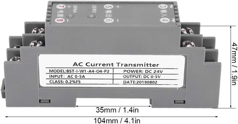 Oumefar AC Current Transducer Transmitter, AntiInterference Medium Voltage Equipment DC 24V Power Supply, 05A Input 05V Output in Kuwait