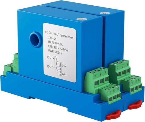 4-20mA 0-10V Output DC Current Sensor Transmitter 50A/100A/150 Signal Transducer/Transformer DC24V(25mm,DC-500-500A-DC 0-5V Output) in Kuwait