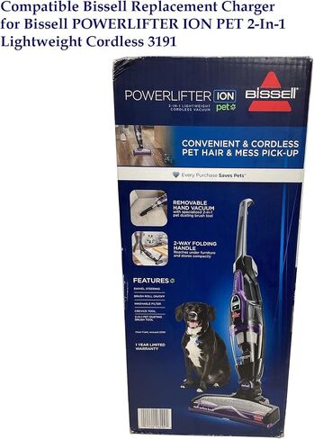 شاحن بديل لبيسيل Powerlifter ION PET 2 في 1 خفيف الوزن لاسلكي 3191 3191C بطارية ليثيوم أيون 14 فولت 800 مللي أمبير 2 في 1 مكنسة لاسلكية E-Tek ZD12D140080US in Kuwait
