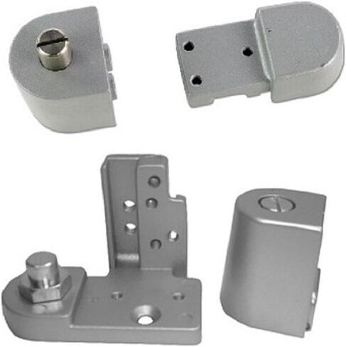 مجموعة مفصلات محورية علوية وسفلية على طراز Kawneer من Pacific Doorware لباب واجهة المتجر من نوع Adams Rite التجاري، اختر التسليم واللمسة النهائية (اليد اليمنى من الألومنيوم) in Kuwait
