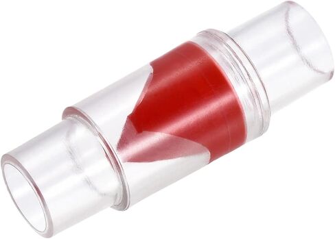 Non Return One Way Check Valve 20mm 28mm Dia GPPS Plastic Inline Hose Connector Red Clear for Water Tank Pump(25x74mm) in Kuwait