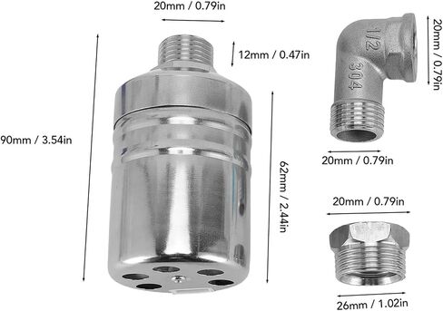 Water Level Control Float Valve with 1/2in Elbow to 3/4in Adapter Stainless Steel Fully Automatic in Kuwait