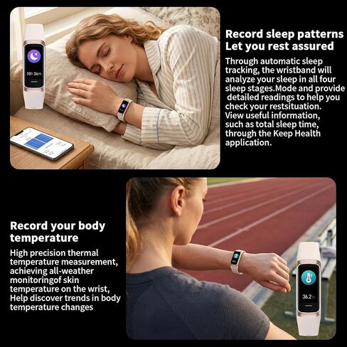 Fitness Smart Watch 1.10 Inch AMOLED HD Screen, 25 Sport Modes, 5ATM Waterproof, Heart Rate Blood Pressure Sleep Tracker, Magnetic Charging Smart Bracelet for Men Women(White) in Kuwait