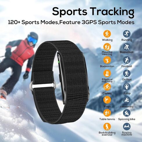 Health Smart Bracelet, Activity & Fitness Trackers/SpO2/ Heart Rate/Blood Pressure/Sleep Stress/IP68 Waterproof for120 Sport Modes,Automatic Monitoring Wearable Fitness Tracker Comes with Free App in Kuwait