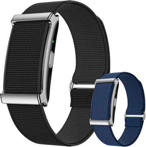 Smart Bracelet for Men Women，24/7 Heart Rate Monitor, Sleep Tracking, 120+ Sport Modes, Built-in GPS, IP68 Waterproof, 30-Day Battery Life, Includes 2 Replacement Bands(Black) in Kuwait