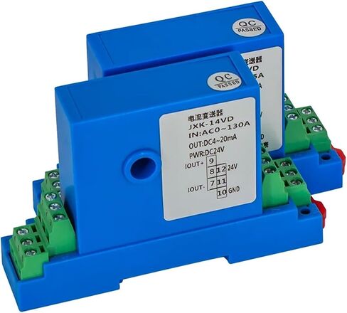 DC AC Current Transducer 0-50A 0-100A 0-150A Input 4-20mA 0-5V 0-10V Sensor Ampere Transmitter Transformer(AC 0-1A-4-20MA OUTPUT-DC5V) in Kuwait