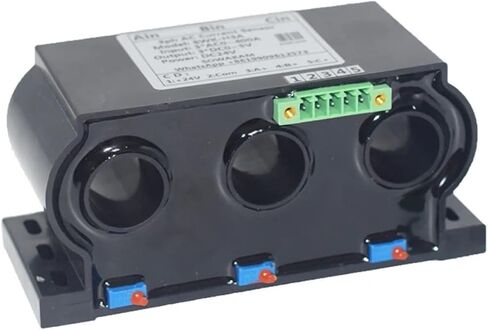 12VDC 3ph AC Current Transmitter 4-20mA 0-20mA 0-5V 10V RS485 Output 3-Phase Mutual Sensor Perforated Transducer(Output 0-5v,AC0-150A-HOLE 20MM) in Kuwait
