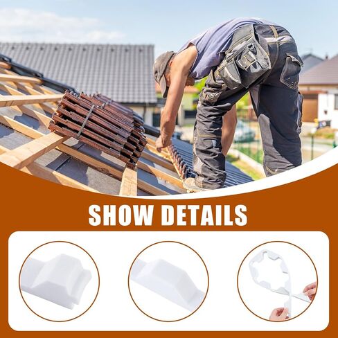 20 Pcs 3ft Long Octagonal Foam Closure Strips for Metal Roofing Standing Seam Low Rib Shallow Wave Panels Seal Ridges Joints Avoid Gaps Wind Water Dust Closed for Roof Maintenance Repair in Kuwait