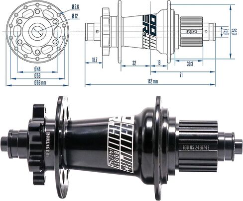 BestParts Boost MTB المحور الخلفي 32 فتحة 6 مسامير 10x141 فرامل قرصية سريعة الإصدار MS بديلة لشيمانو 12 سرعة، فرامل قرصية بتقنية CNC الدقيقة من الألومنيوم خفيفة الوزن in Kuwait