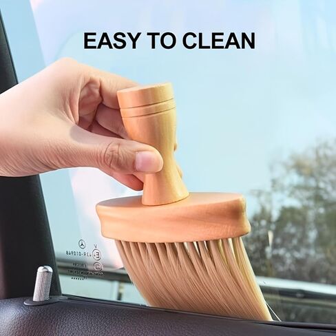 Cleaning Brush for Keyboard Window Tracks Car Detailing Dusting Tool Wooden Handle Soft Bristles Multipurpose Scrub Brush for Computer Desk Home Office Kitchen Hard to Reach Areas Cleaning in Kuwait